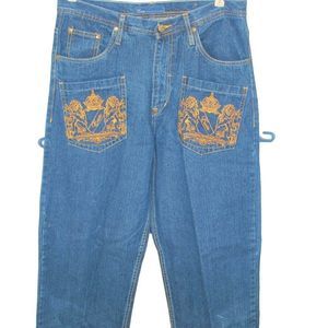 Vintage Exsto‎ Hip-Hop Jeans Front Pocket Logo